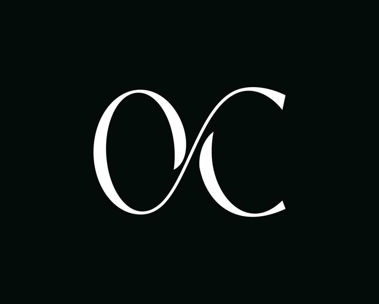 OC logo design template illustration vector