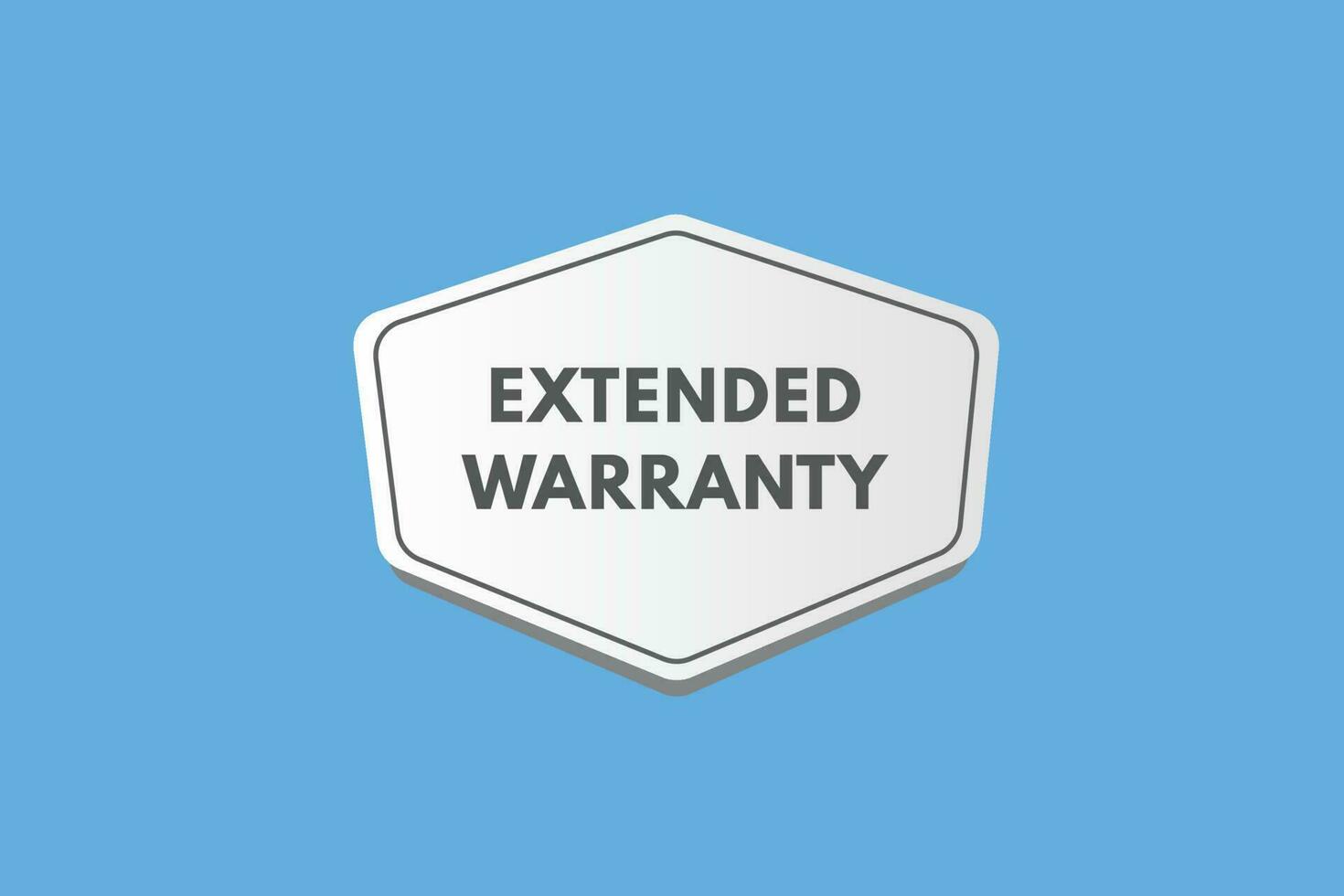 Extended warranty text Button. Extended warranty Sign Icon Label Sticker Web Buttons vector