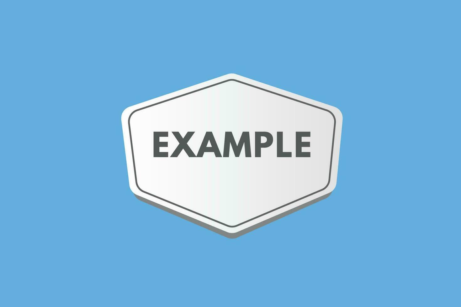 Example text Button. Example Sign Icon Label Sticker Web Buttons vector