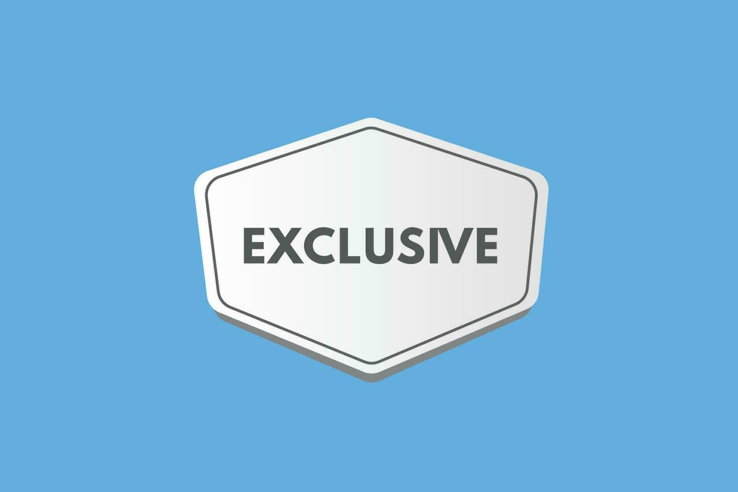 Exclusive text Button. Exclusive Sign Icon Label Sticker Web Buttons vector
