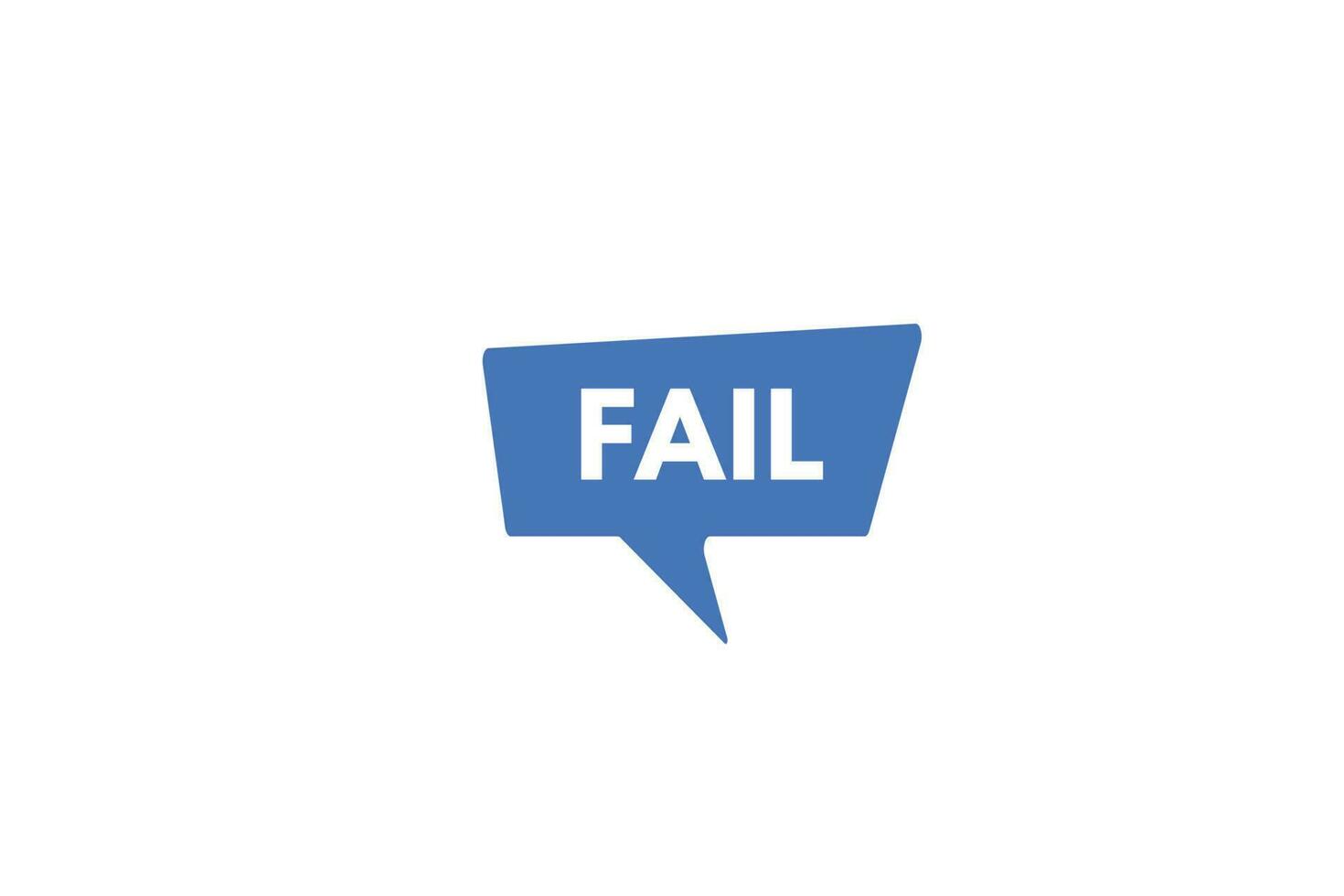 Fail text Button. Fail Sign Icon Label Sticker Web Buttons vector