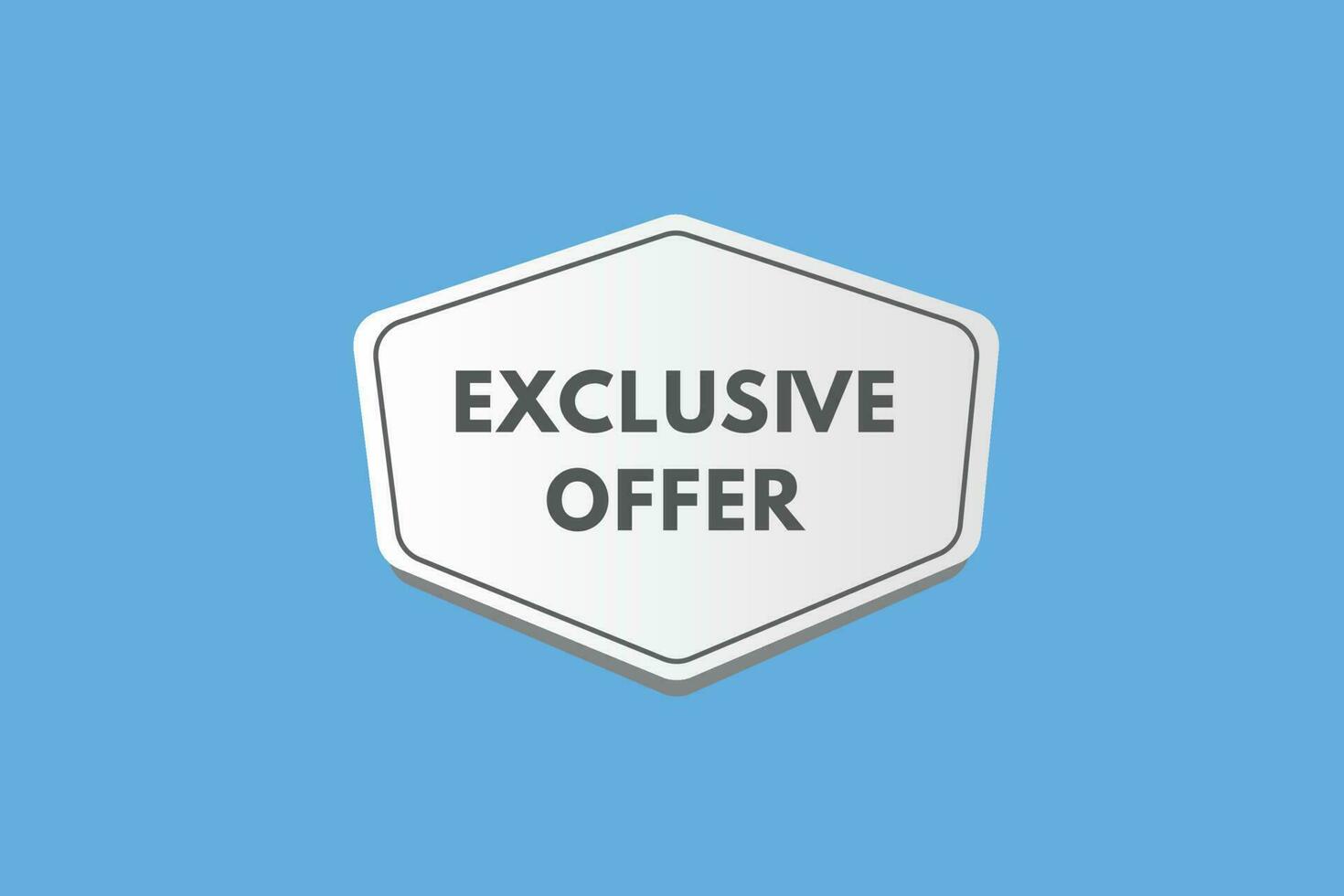 Exclusive offer text Button. Exclusive offer Sign Icon Label Sticker Web Buttons vector