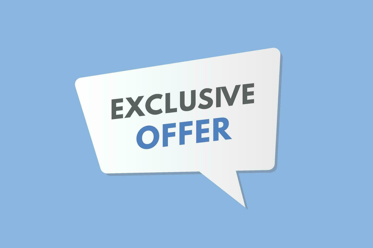 Exclusive offer text Button. Exclusive offer Sign Icon Label Sticker Web Buttons vector