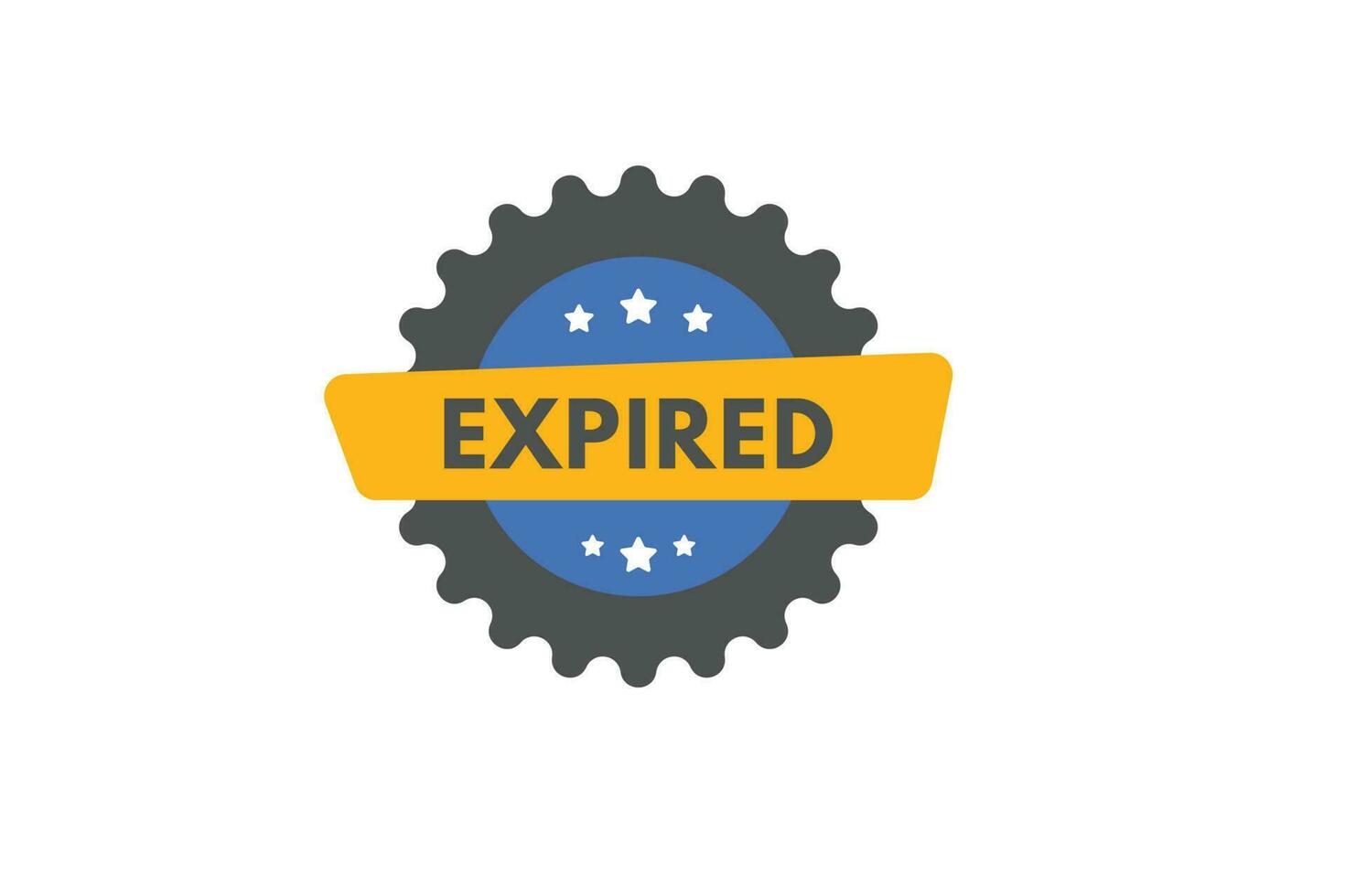 Expired text Button. Expired Sign Icon Label Sticker Web Buttons vector