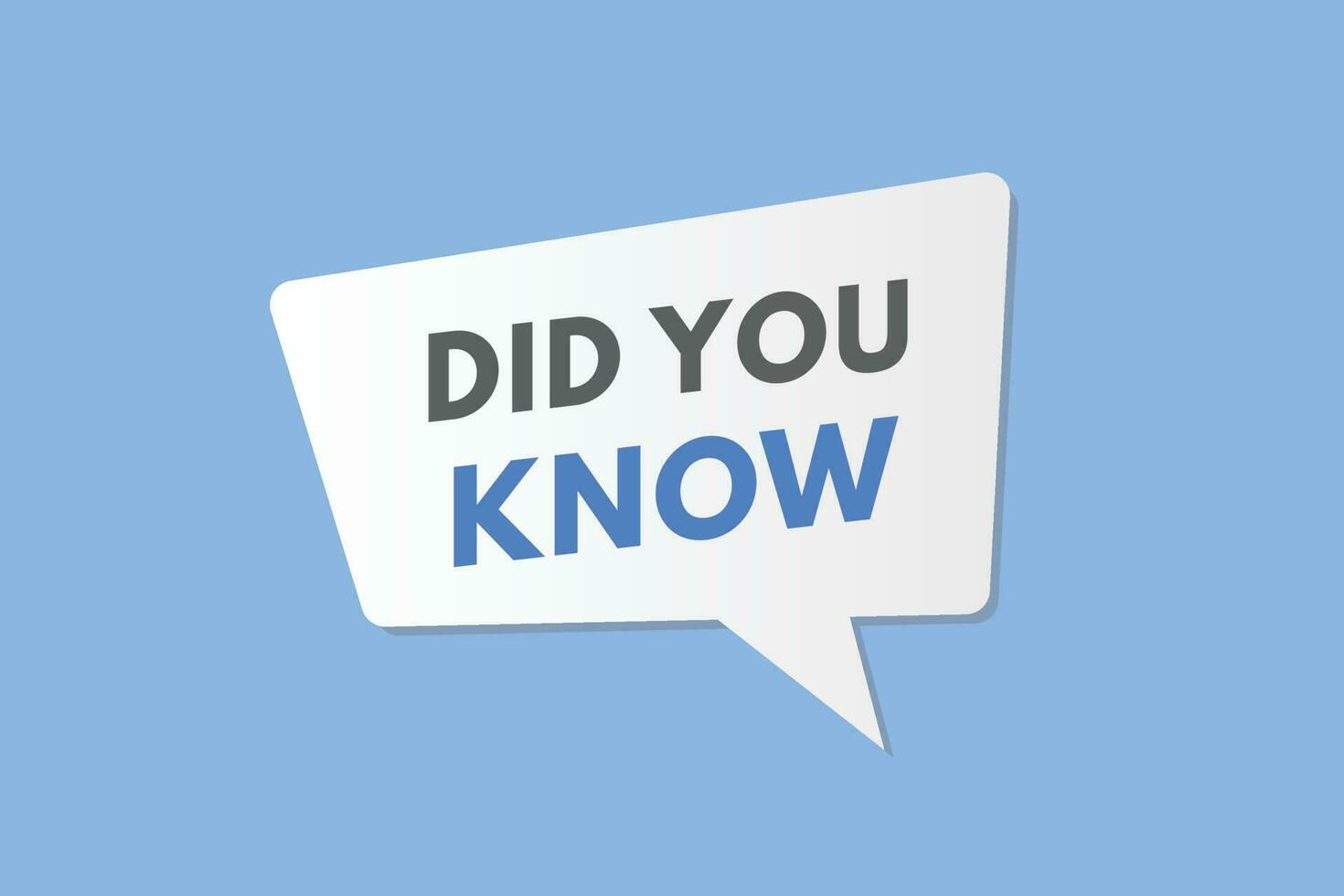 Did you Know text Button. Did you Know Sign Icon Label Sticker Web Buttons vector