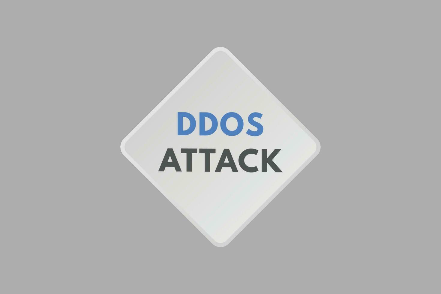 DDOS Attack text Button. DDOS Attack Sign Icon Label Sticker Web Buttons vector