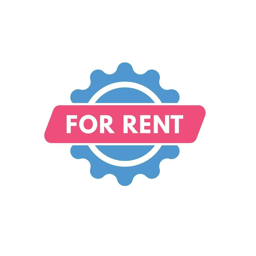 For Rent text Button. For Rent Sign Icon Label Sticker Web Buttons vector
