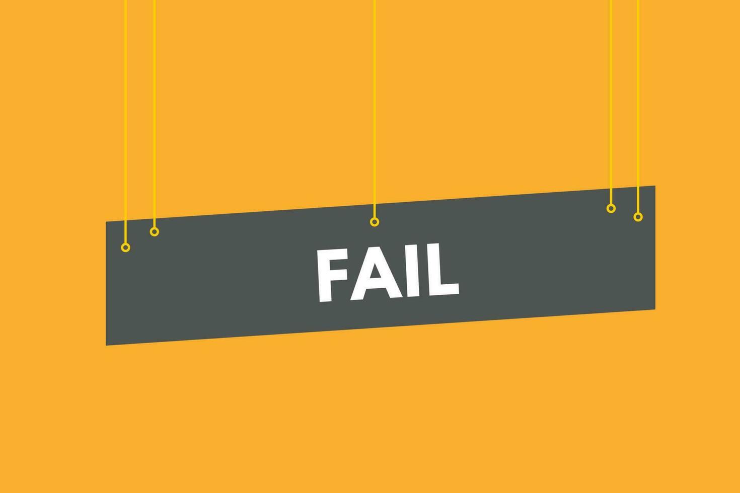 Fail text Button. Fail Sign Icon Label Sticker Web Buttons vector