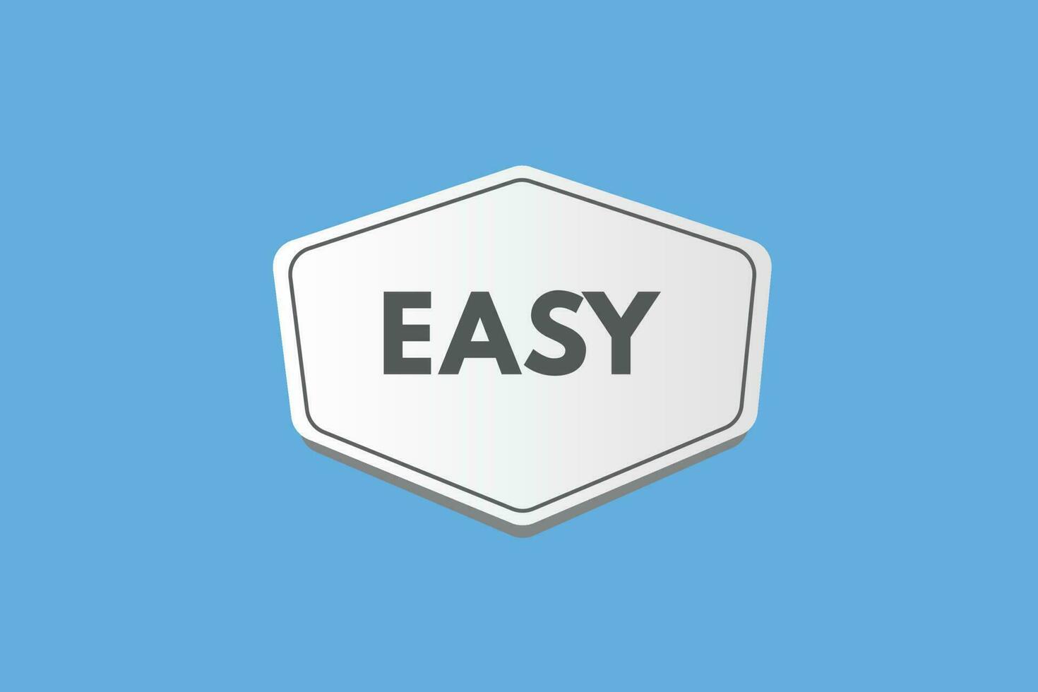 Easy text Button. Easy Sign Icon Label Sticker Web Buttons vector