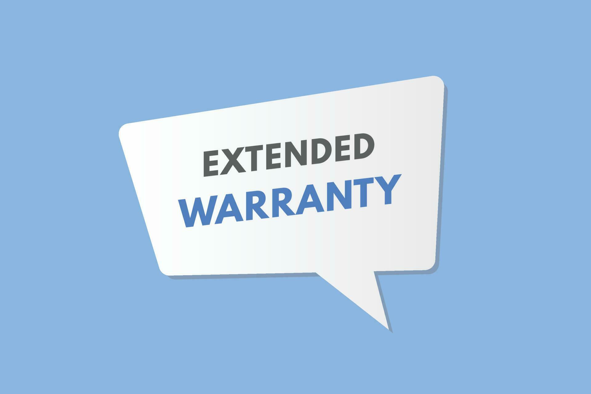 Extended warranty text Button. Extended warranty Sign Icon Label Sticker  Buttons 23478227