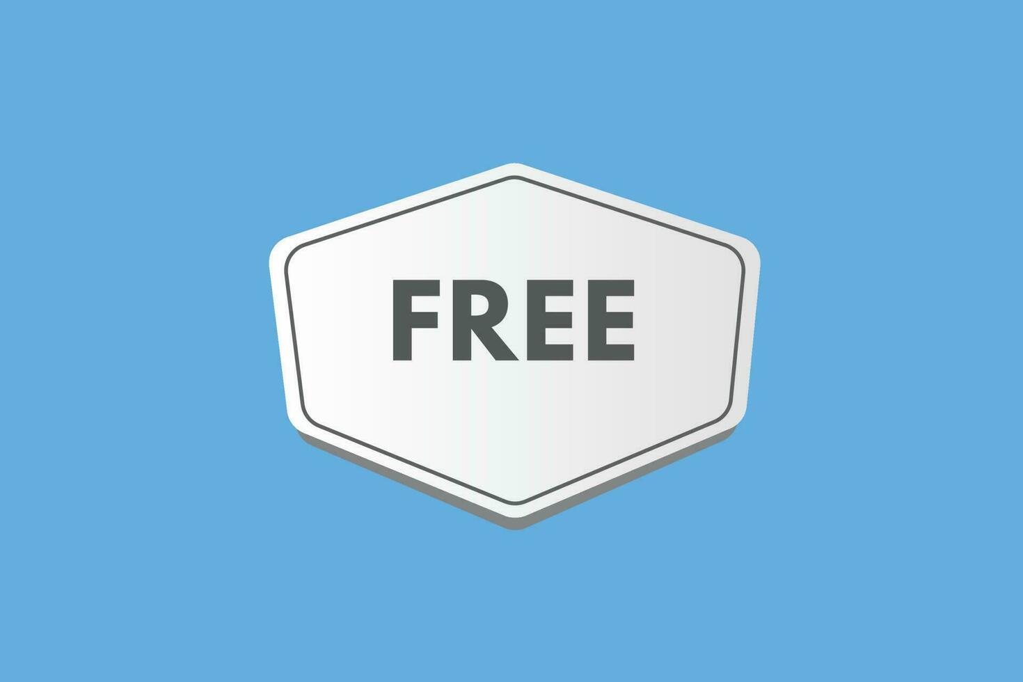 Free text Button. Free Sign Icon Label Sticker Web Buttons vector