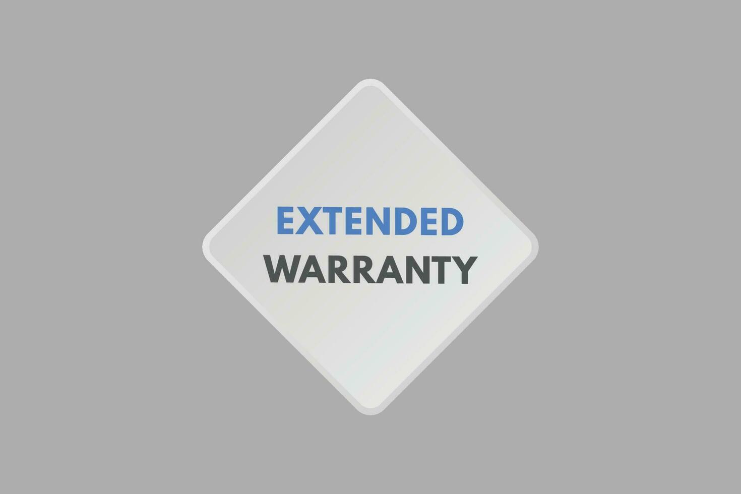 Extended warranty text Button. Extended warranty Sign Icon Label Sticker Web Buttons vector