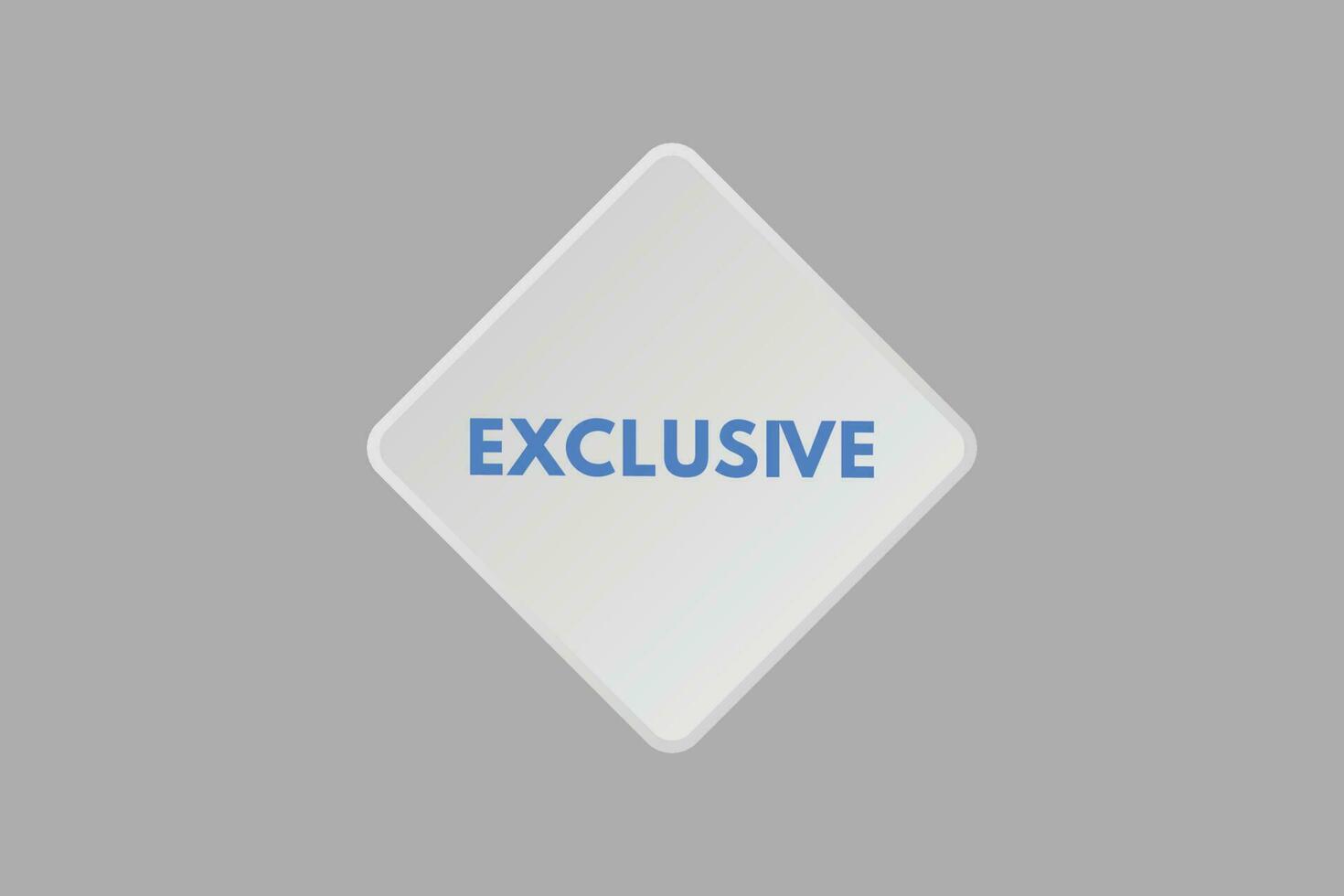 Exclusive text Button. Exclusive Sign Icon Label Sticker Web Buttons vector