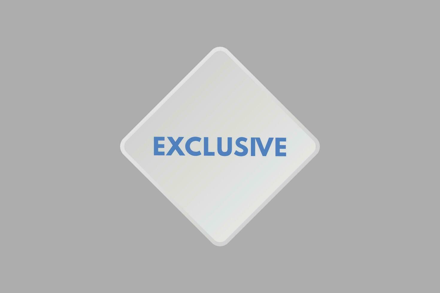 Exclusive text Button. Exclusive Sign Icon Label Sticker Web Buttons vector