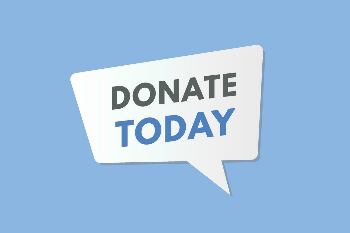 Donate Today text Button. Donate Today Sign Icon Label Sticker Web Buttons vector