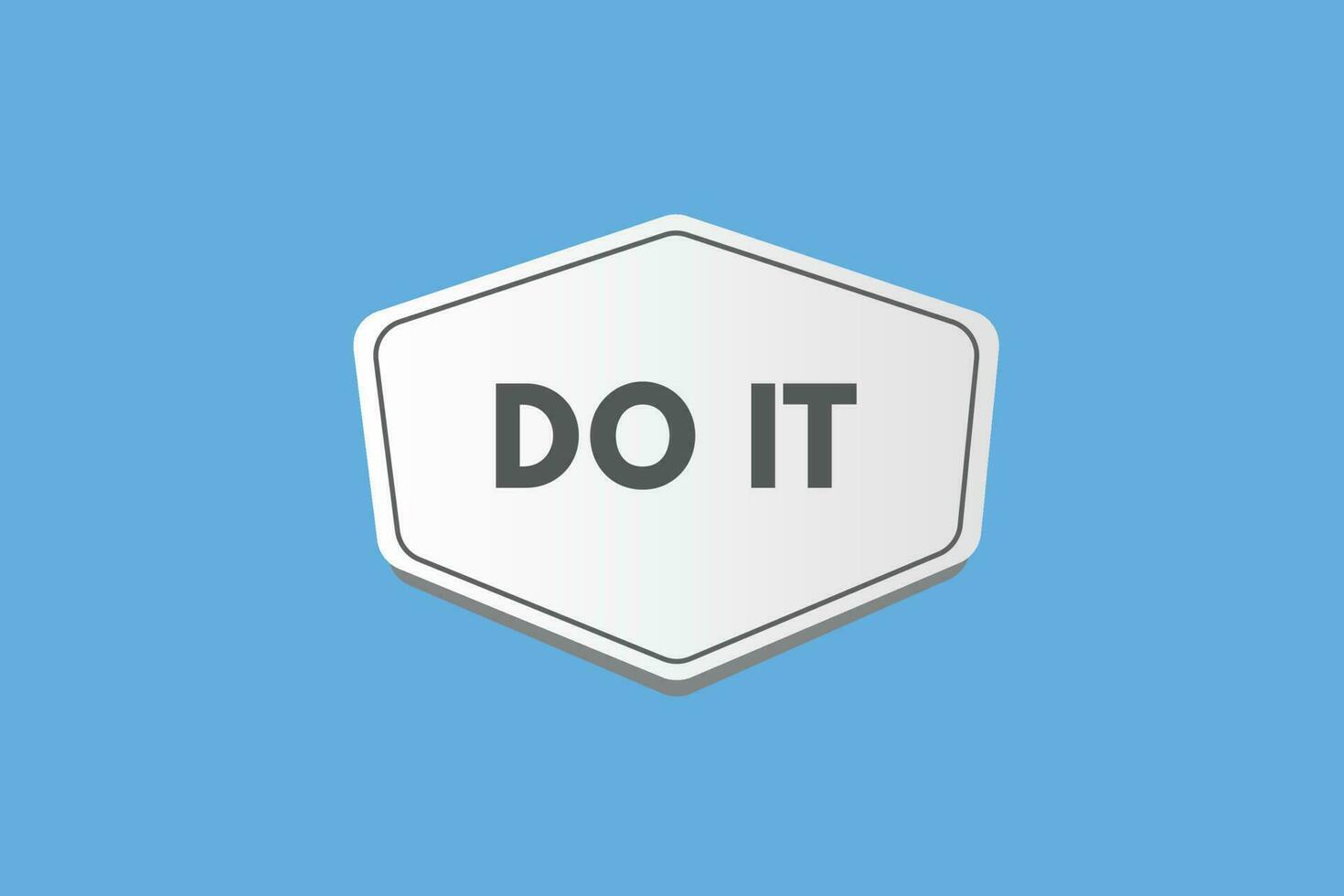 Do It text Button. Do It Sign Icon Label Sticker Web Buttons vector