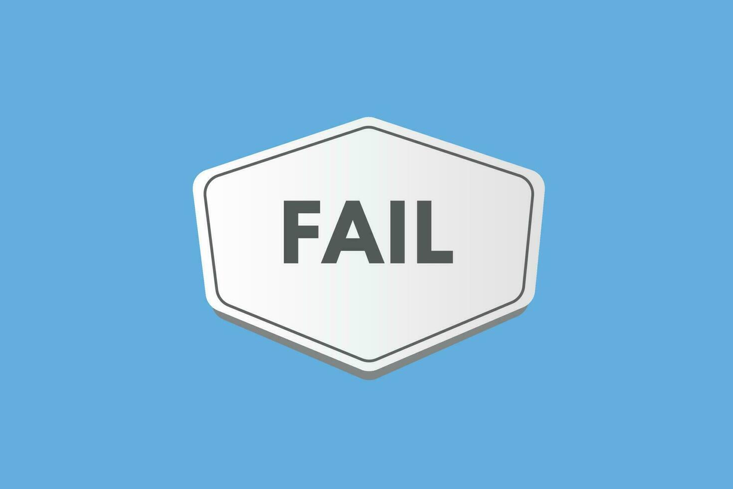 Fail text Button. Fail Sign Icon Label Sticker Web Buttons vector