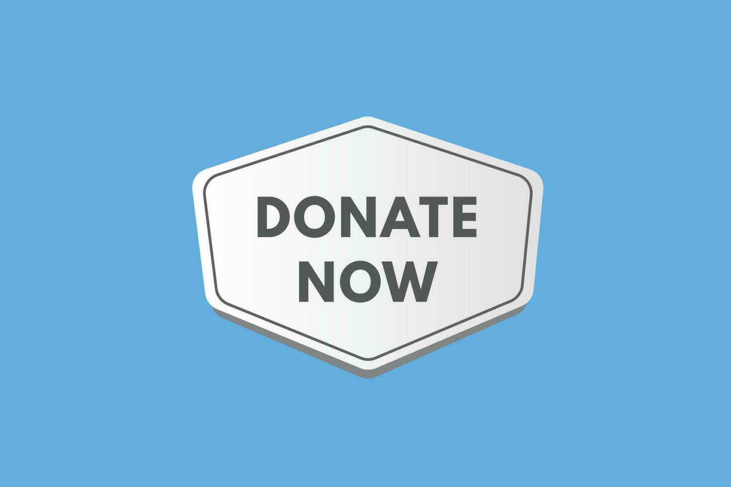 Donate Now text Button. Donate Now Sign Icon Label Sticker Web Buttons vector