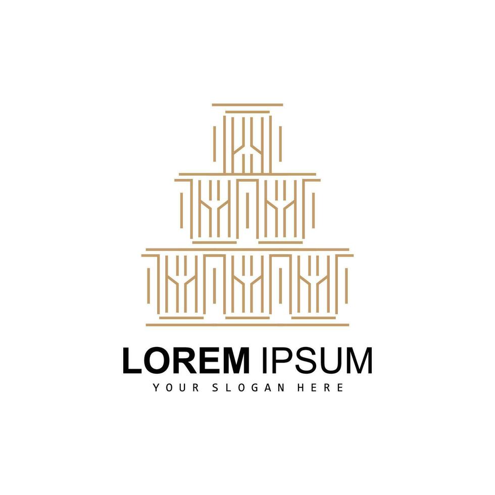 Pillar Logo, Law Design, Building Construction Pillar Vector, Product Brand Illustration Icon vector