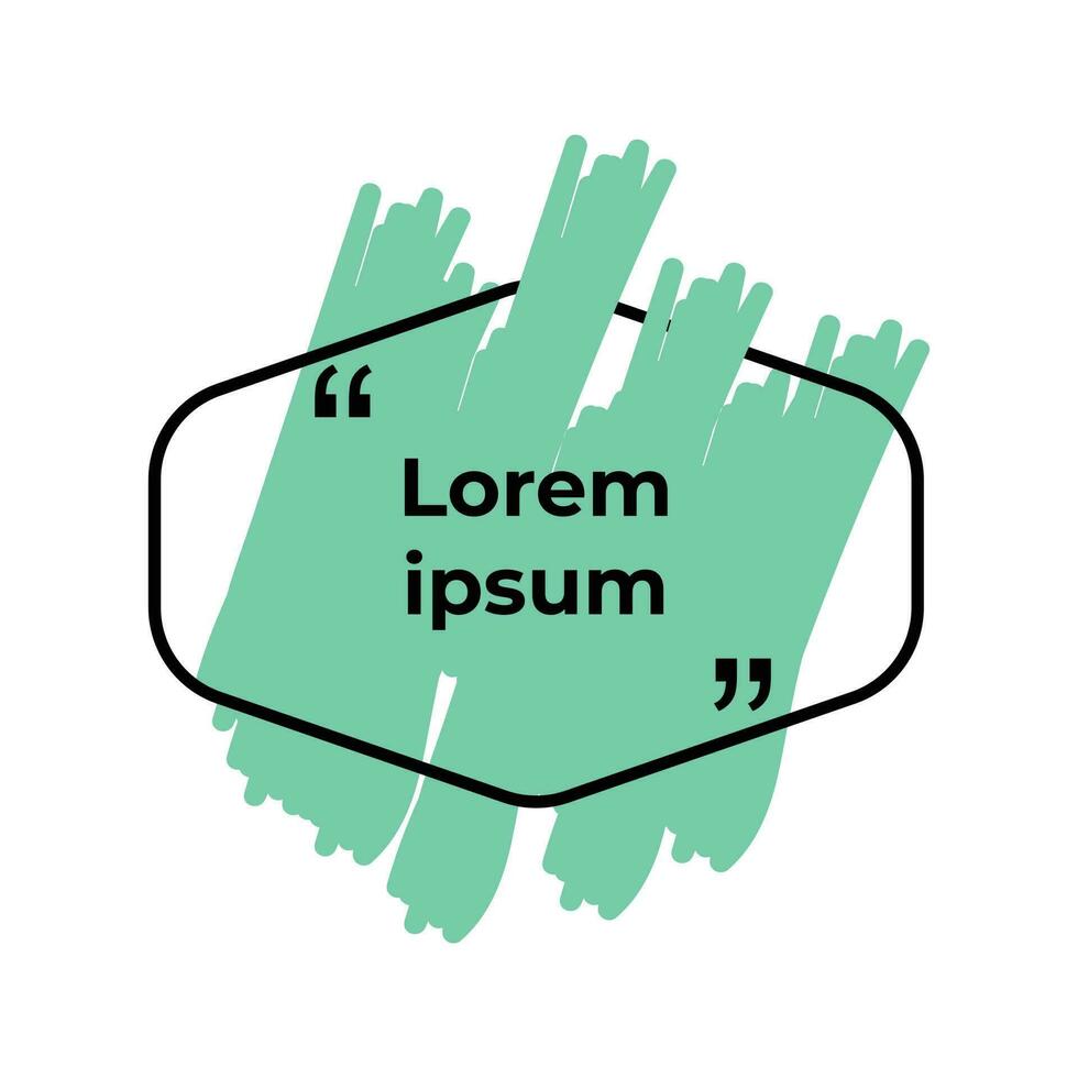 Abstract green color splash with a retro vector shape