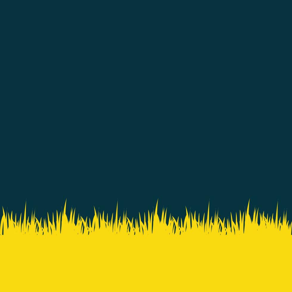 Dark green background with yellow grass vector illustration
