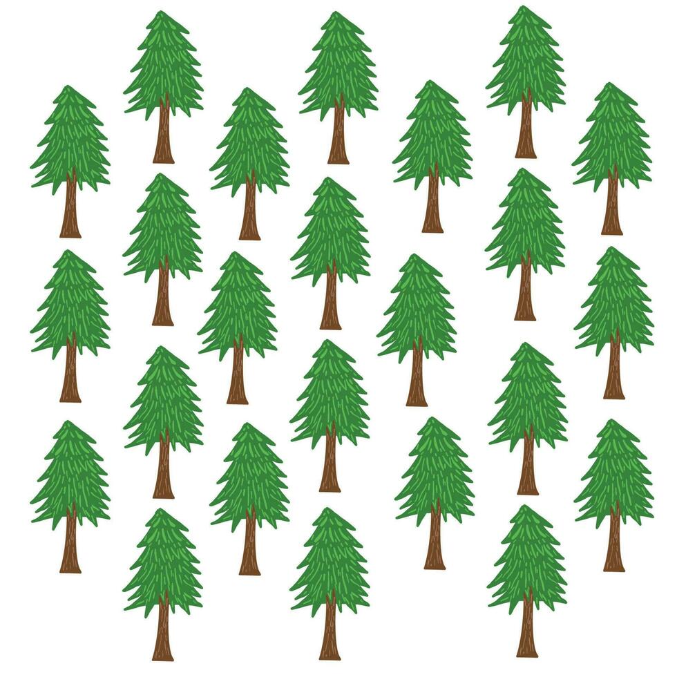 Fraser Fir tree seamless pattern ,good for graphic design resources, prints, banners, posters, pamflets, cover books, and more. vector