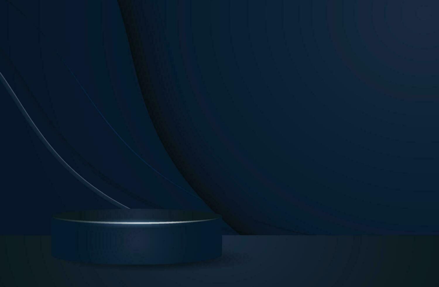 Minimalist Blue Geometric Podium for Product Presentations vector