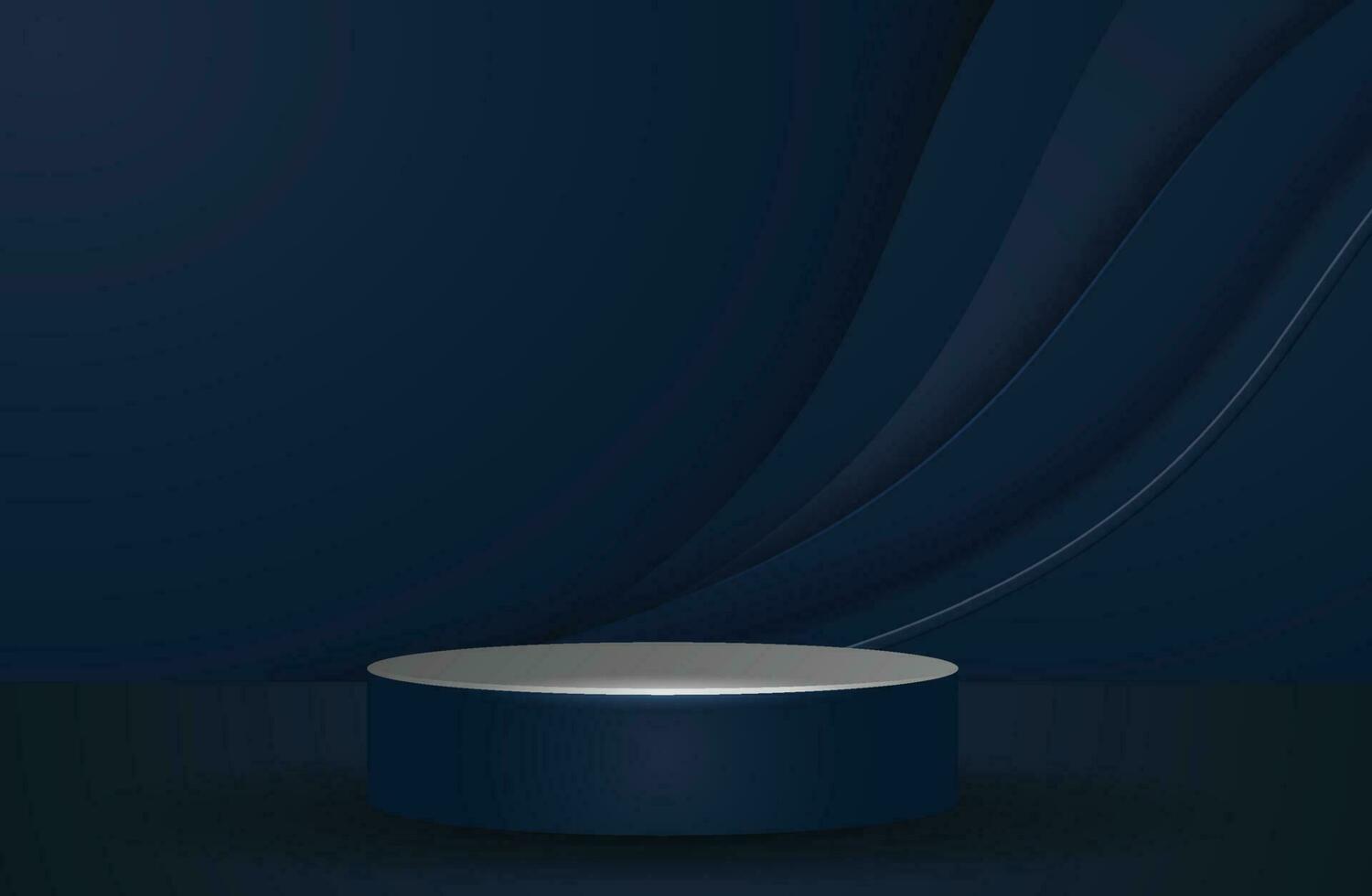 minimalista azul geométrico podio para producto presentaciones vector