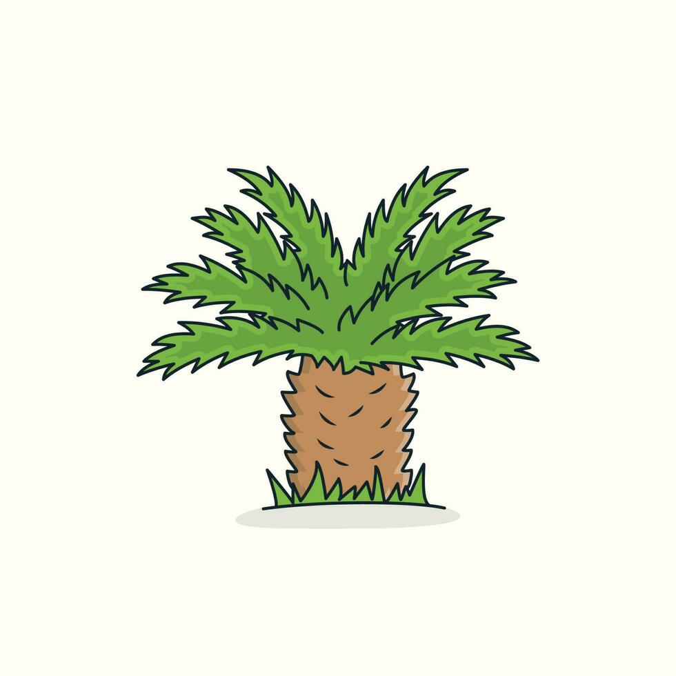 fechas palma árbol ilustración vector