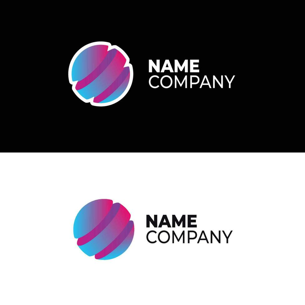 Colorful logo for sports, media, business, digital and technology, web or art vector