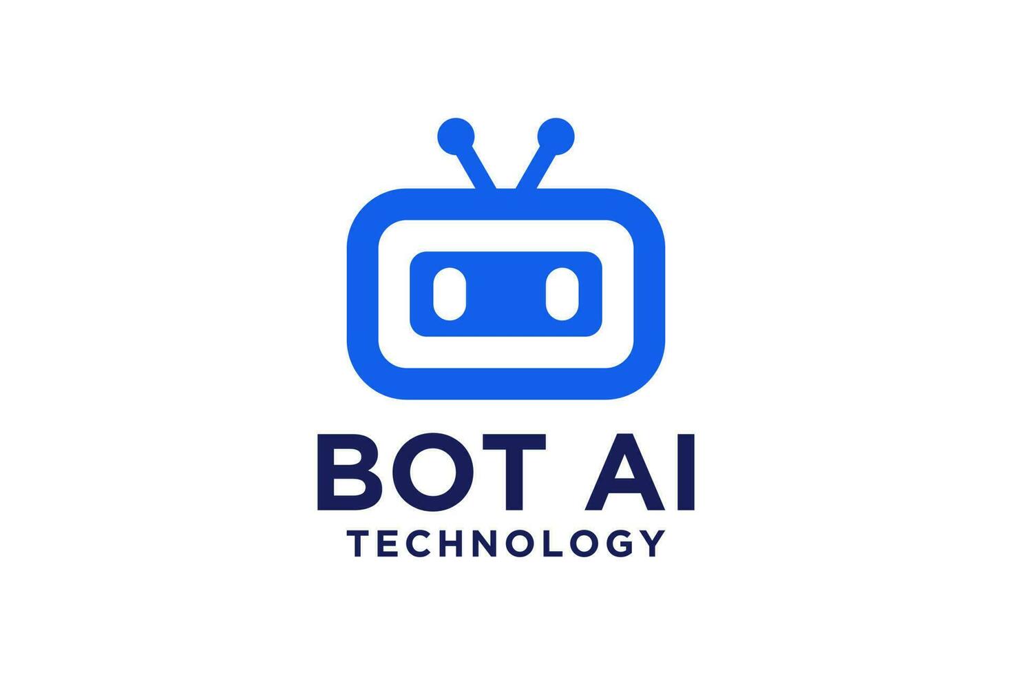 Bot logo design concept. Virtual smart assistant Bot icon. Robot head with speech bubble. Customer support service. Vector illustration