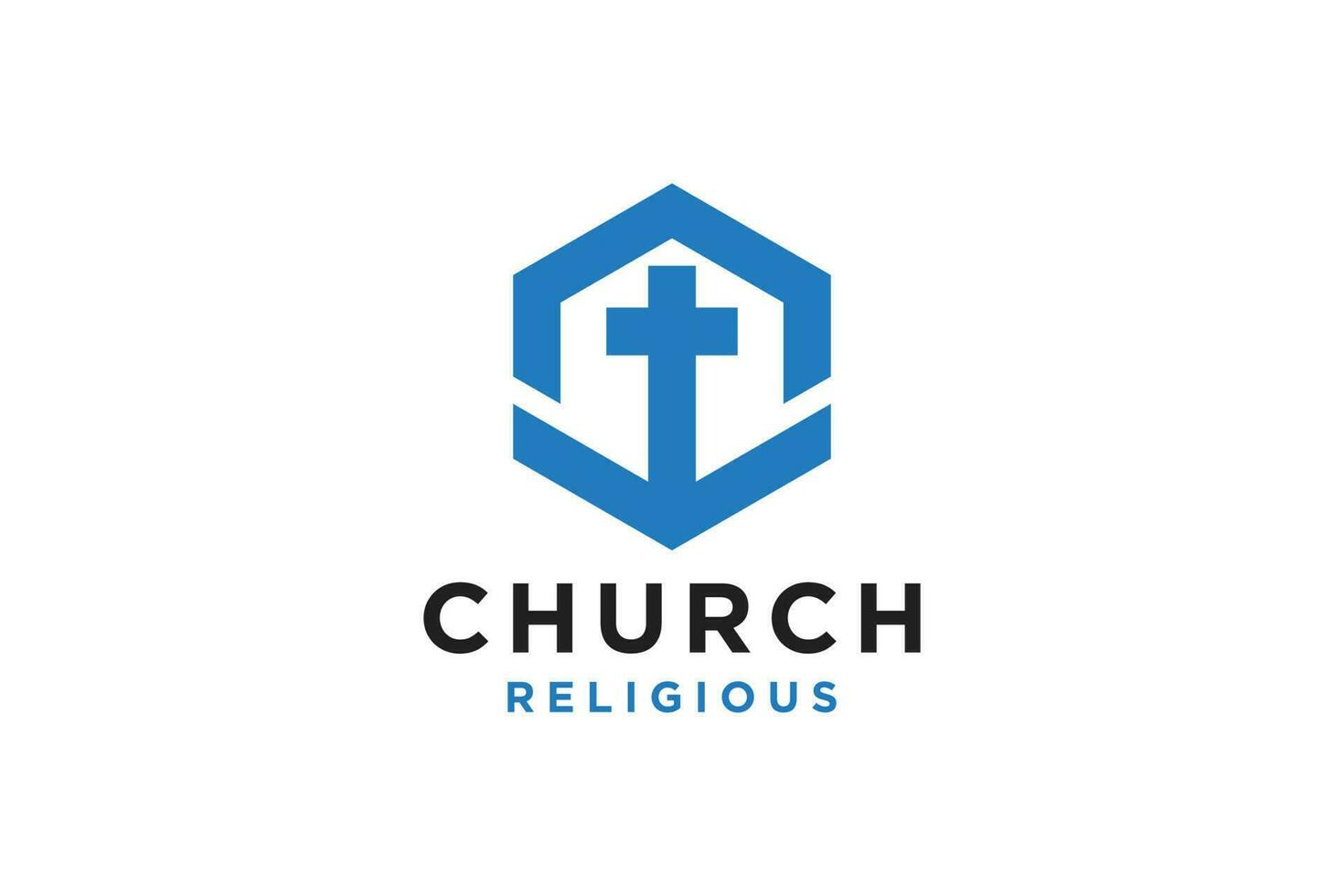 Cross logo design vector or logo for christian church.