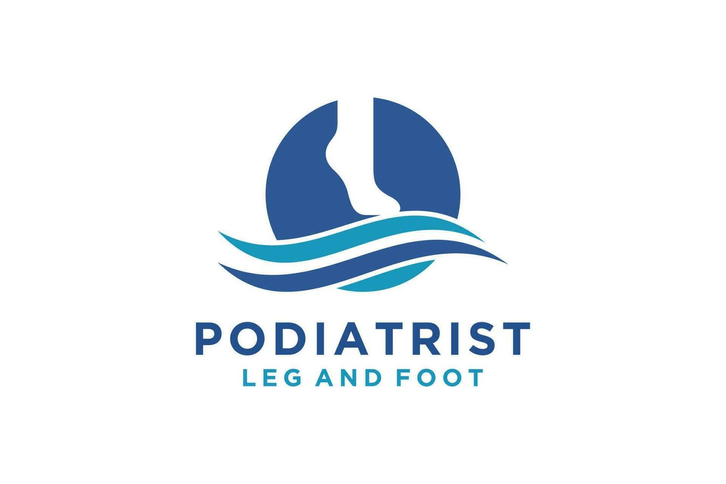 foot feet podiatric logo vector icon illustration template.