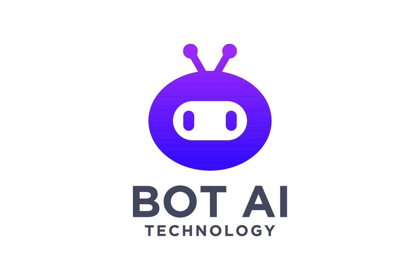 Bot logo design concept. Virtual smart assistant Bot icon. Robot head with speech bubble. Customer support service. Vector illustration.