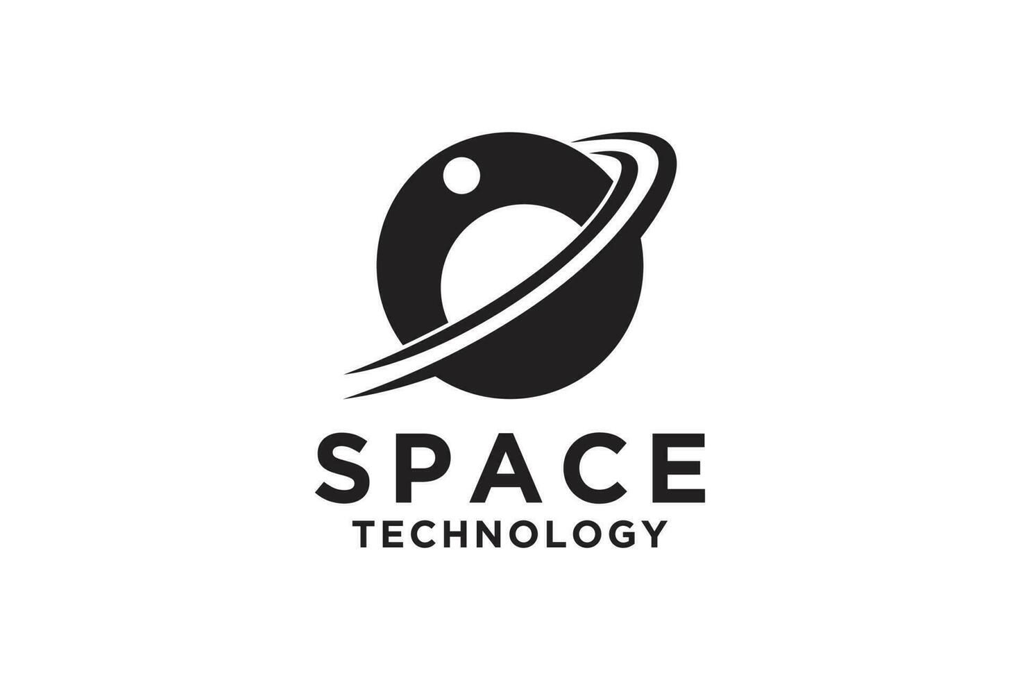 space emblems, space logo, planet logo, flying rocket,  on a white background. For website, mobile application, technology, science. Vector illustration.
