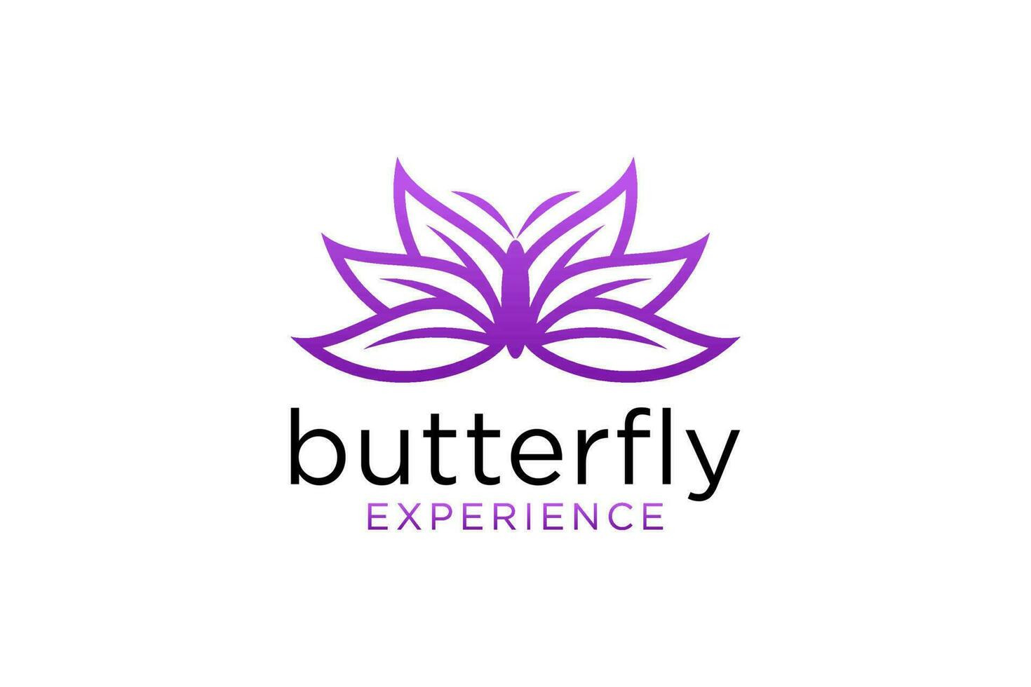 Butterfly logo. Luxury line logotype design. Universal premium butterfly symbol logotype. vector