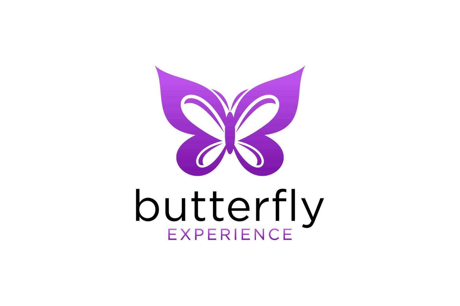 Butterfly logo. Luxury line logotype design. Universal premium butterfly symbol logotype. vector