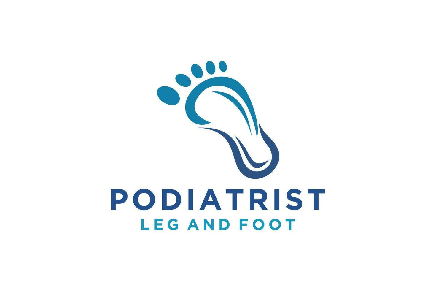 foot feet podiatric logo vector icon illustration template.