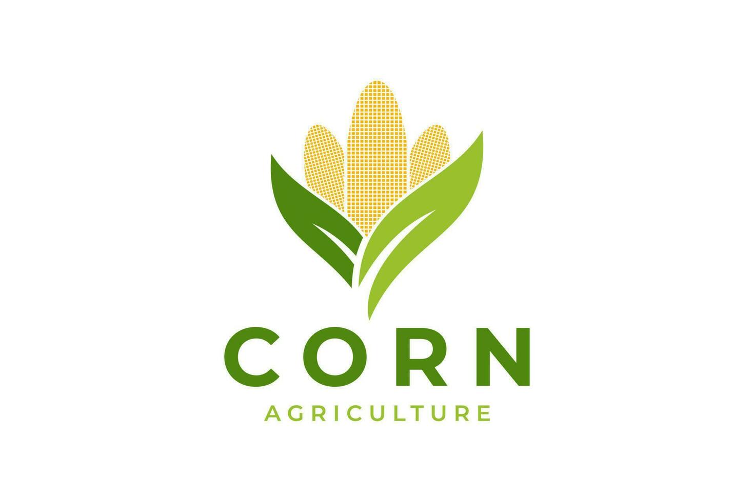 maíz agricultura logo diseño vector ilustración. resumen agricultura logo modelo.