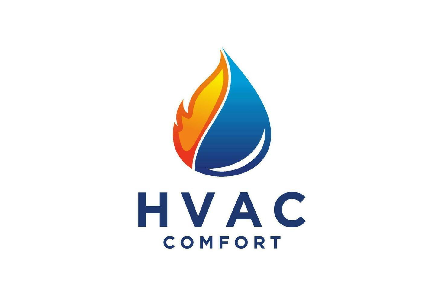 hvac logo diseño, calefacción ventilación y aire acondicionamiento, hvac logo paquete modelo. vector