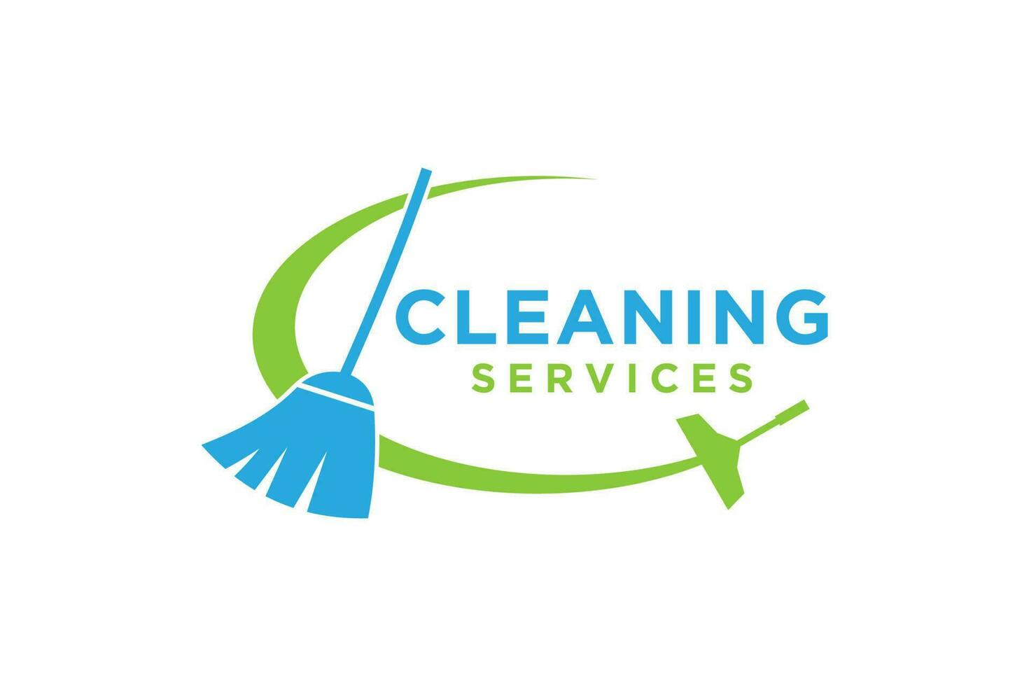 Creative Cleaning Concept Logo Design Template. vector