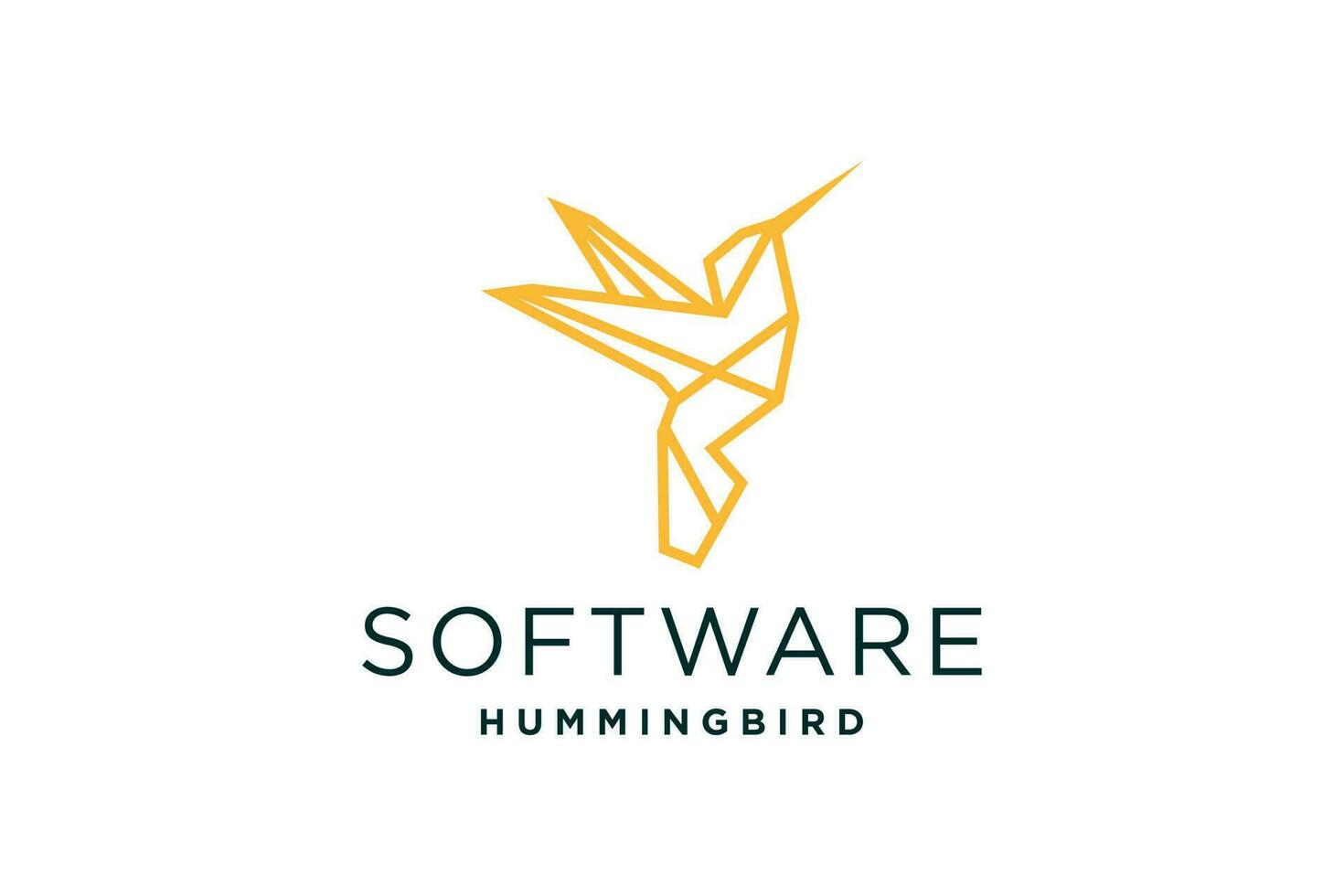 hummingbird logo design vector template. Minimalistic Bird design.
