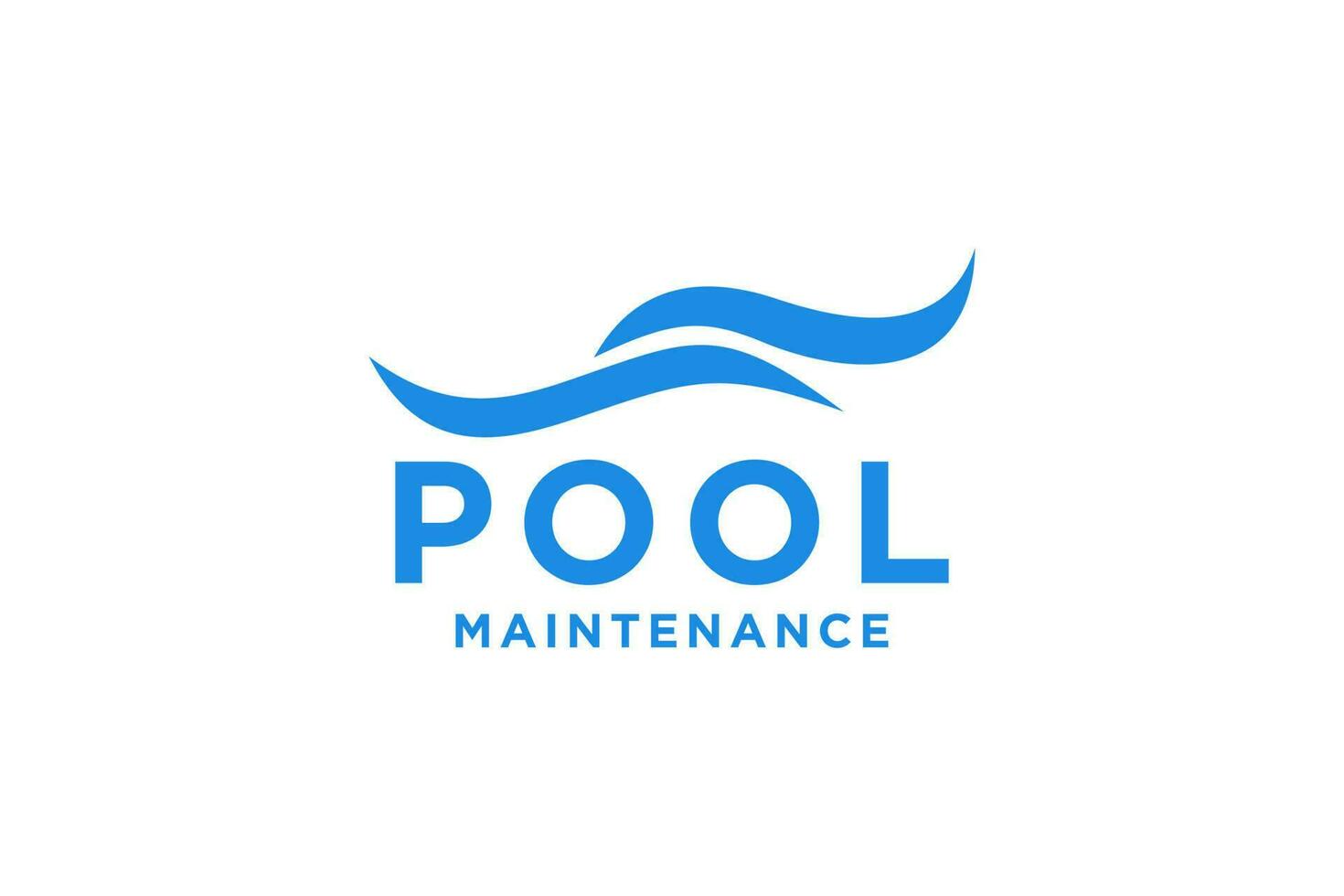 nadando piscina Servicio logo con limpieza piscina y mantenimiento concepto. vector