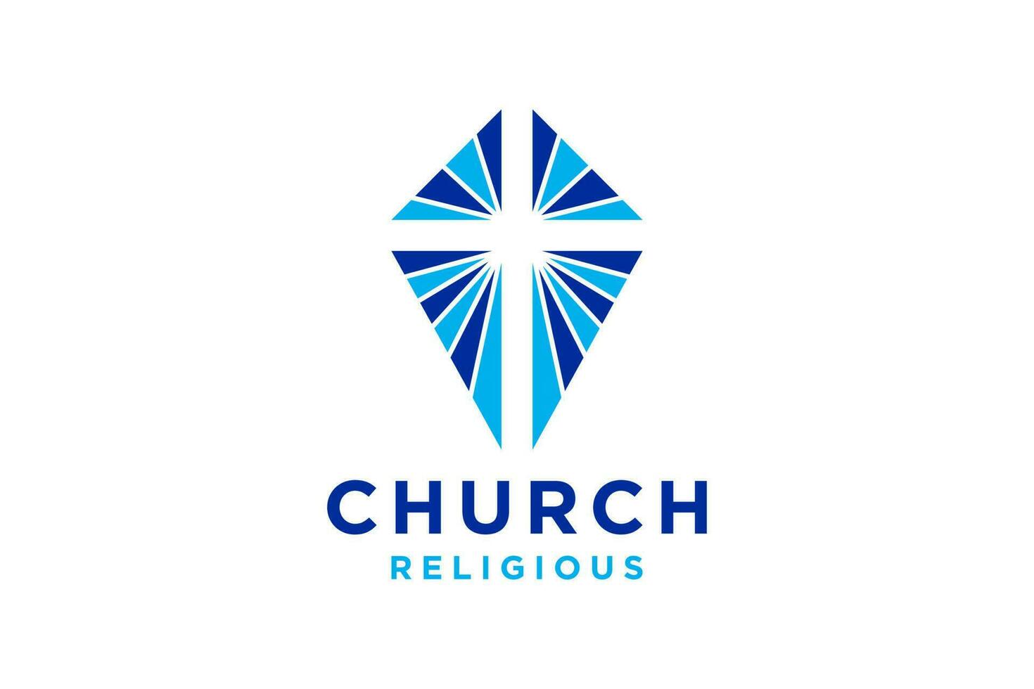 Cross logo design vector or logo for christian church.