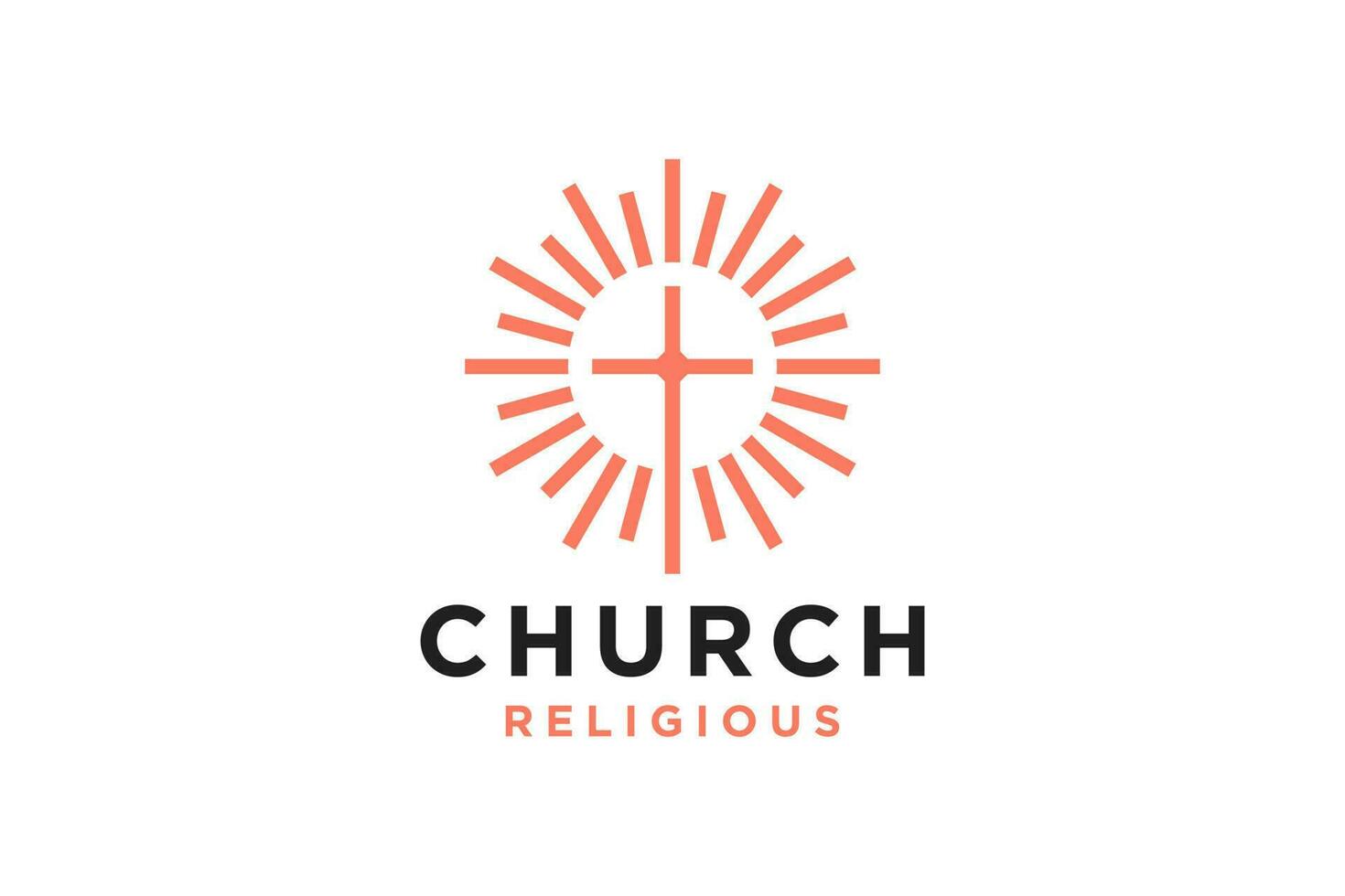 Cross logo design vector or logo for christian church.