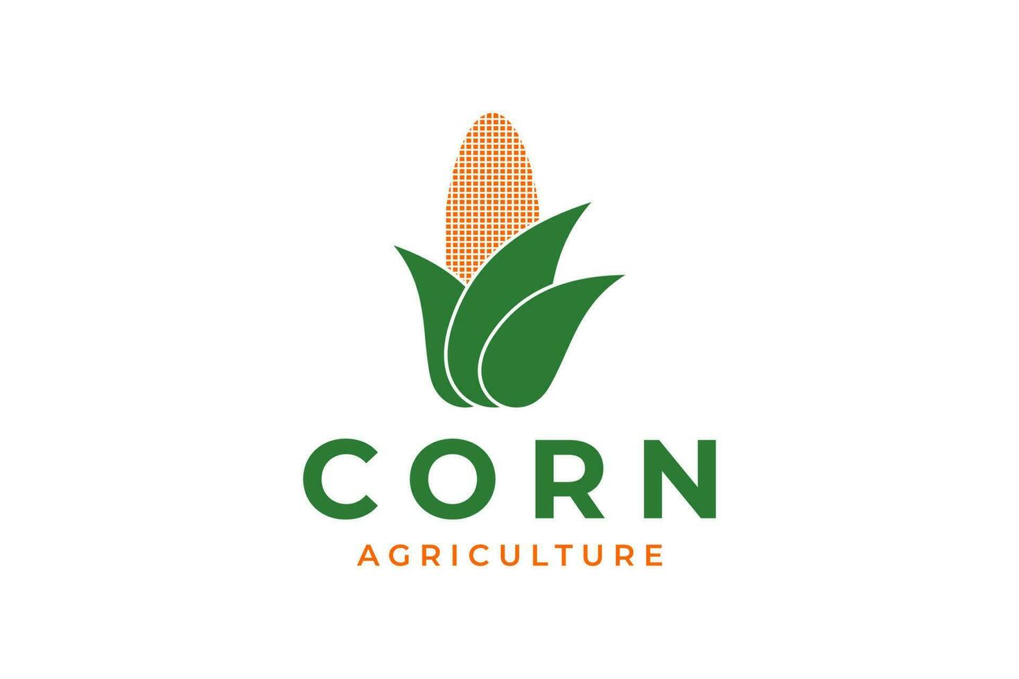 Corn farming logo design vector illustration. Abstract Agriculture Logo Template.