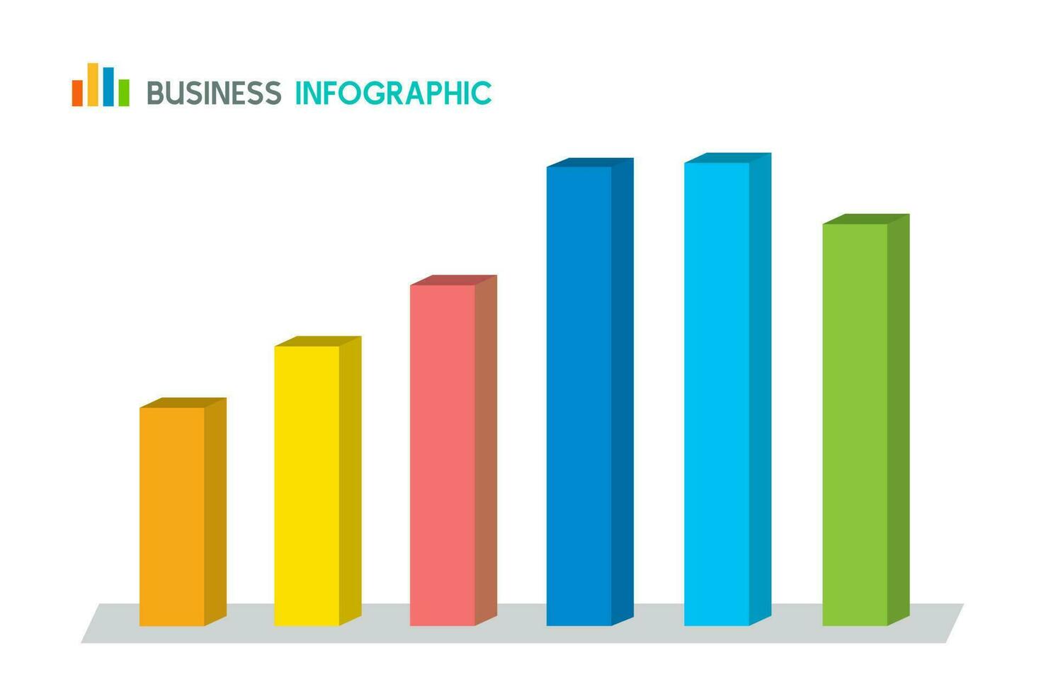 Bar Chart Graph Diagram Statistic Business Annual report colorful Infographic, illustration vector