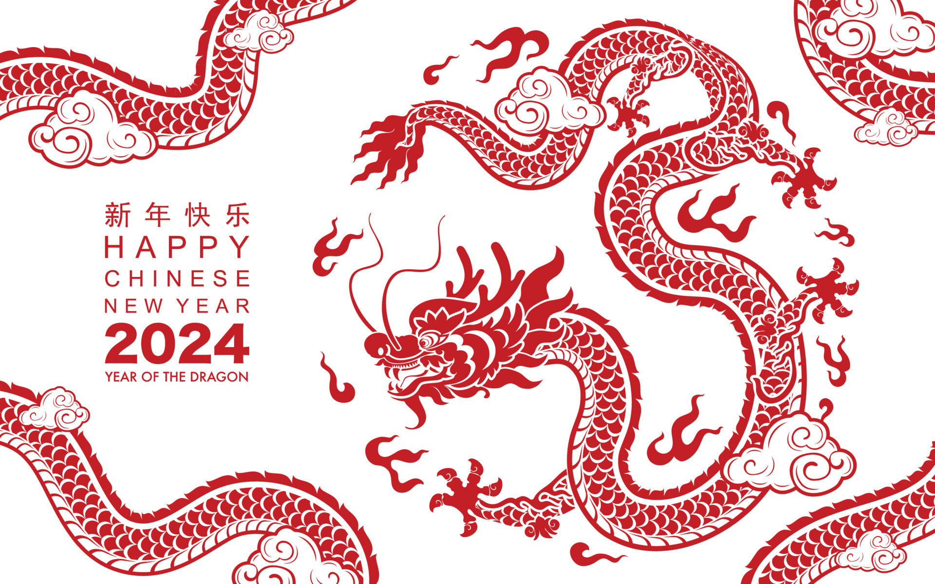 Happy chinese new year 2024 the dragon zodiac sign 23479411 Vector Art