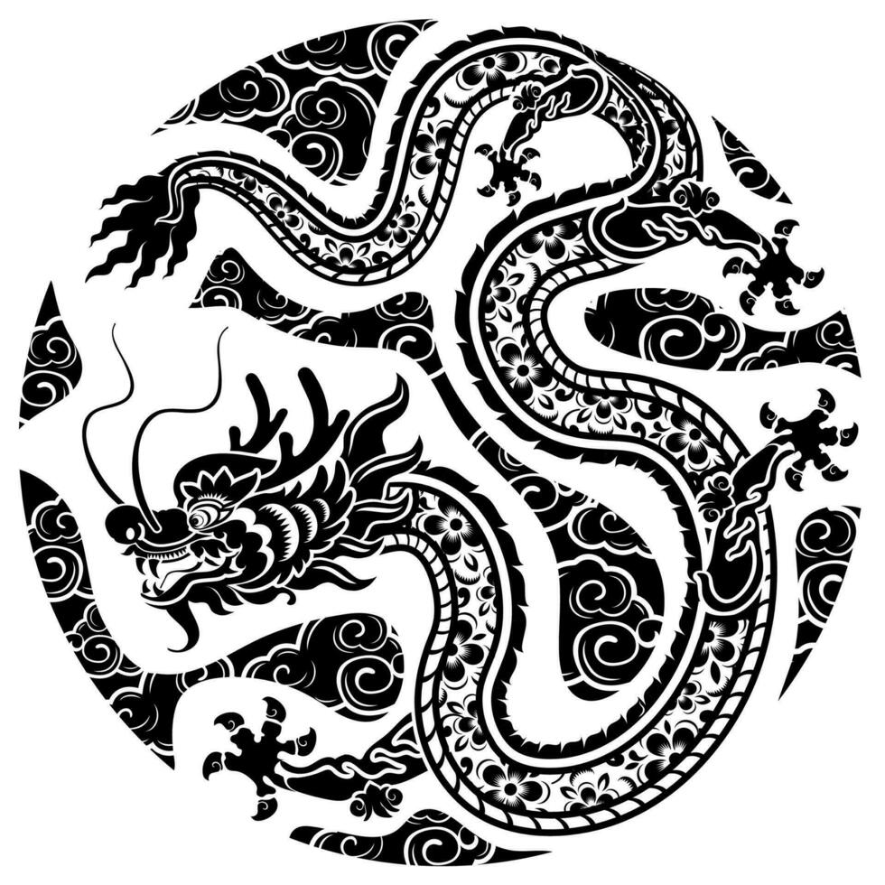 Happy chinese new year 2024 the dragon zodiac sign vector