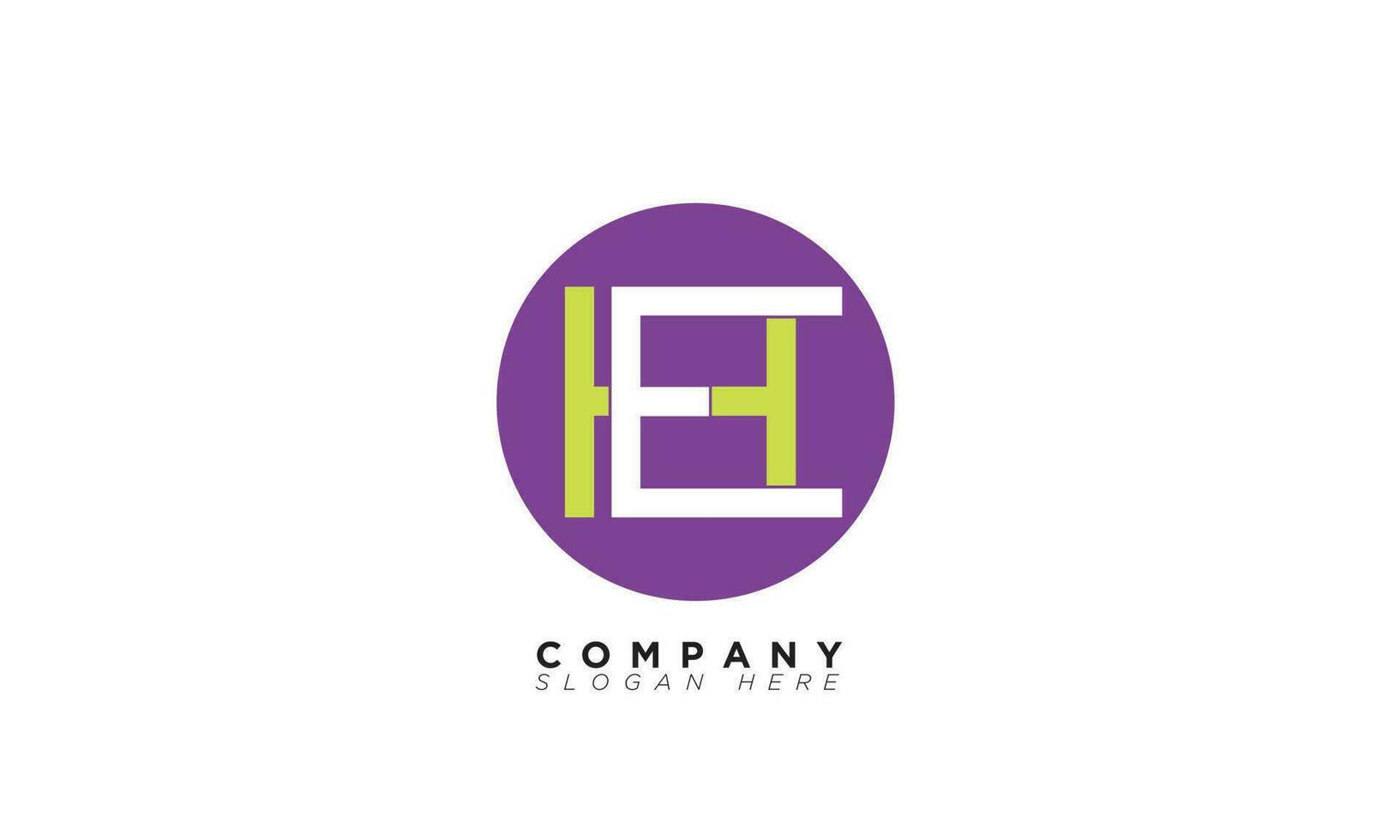 EH Alphabet letters Initials Monogram logo HE, E and H vector